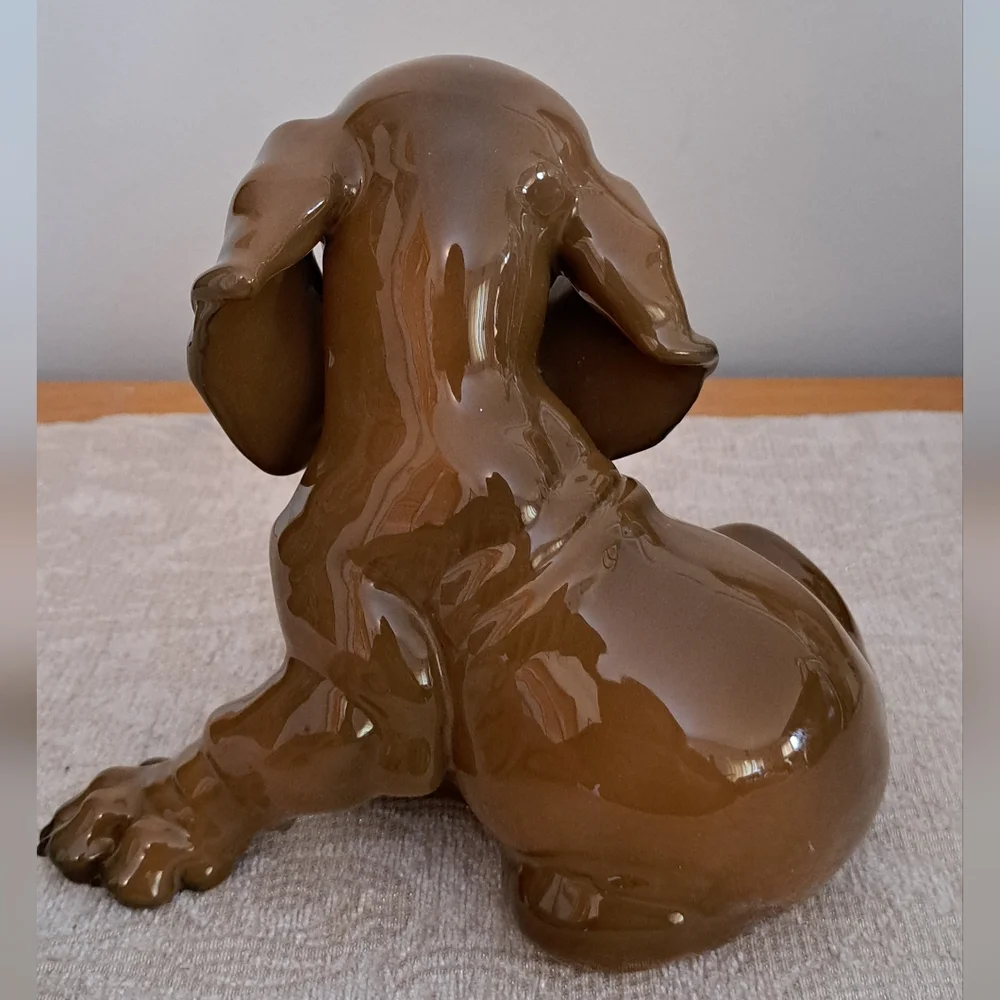 Vintage Germany Rosenthal Porcelain Ceramic Dog Dachshund Figurine Puppy - Picture 5 of 7